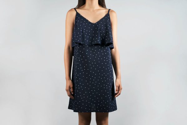 navy-and-white-dress Φόρεμα Μπλε Σκούρο