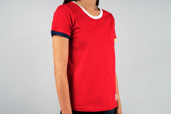 red-t-shirt-with-colored-detail Πουκάμισο Κόκκινο 005