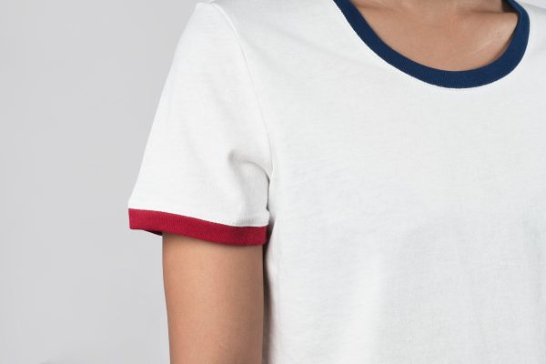 white-t-shirt-with-colored-edges Πουκάμισο Λευκό 006