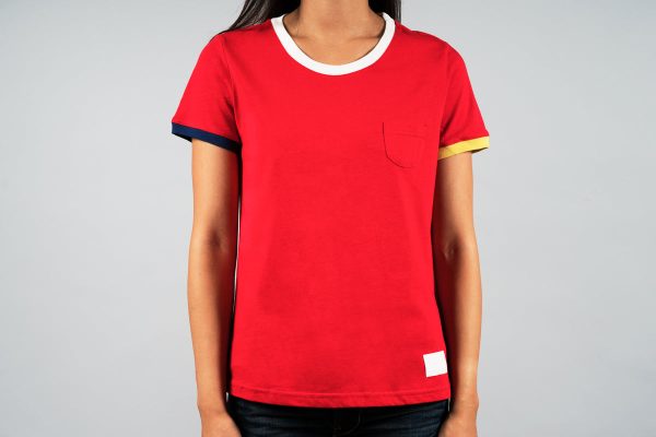womens-red-t-shirt Πουκάμισο Γυναικείο Κόκκινο